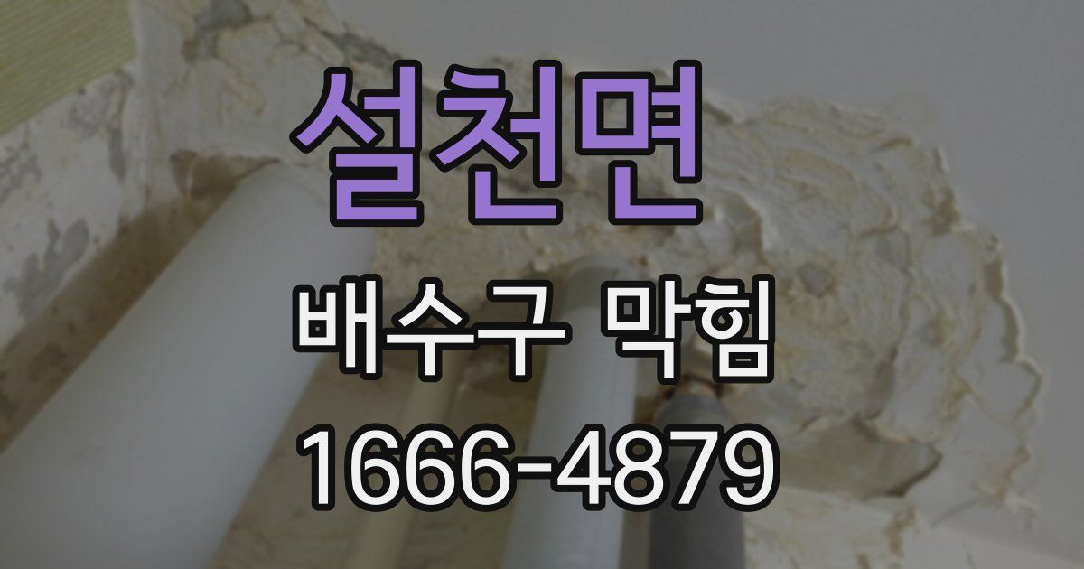 설천면 배수구 막힘