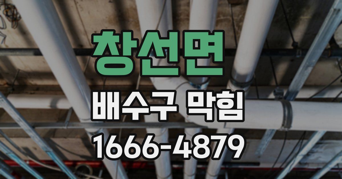 창선면 배수구 막힘