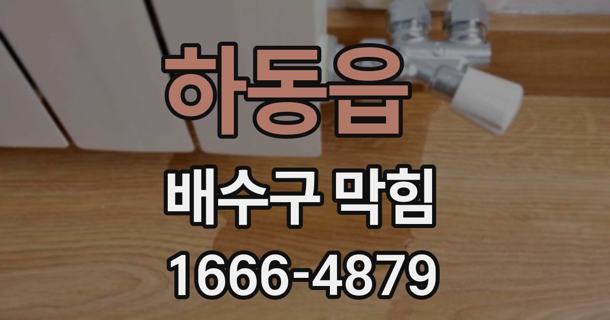 하동읍 배수구 막힘