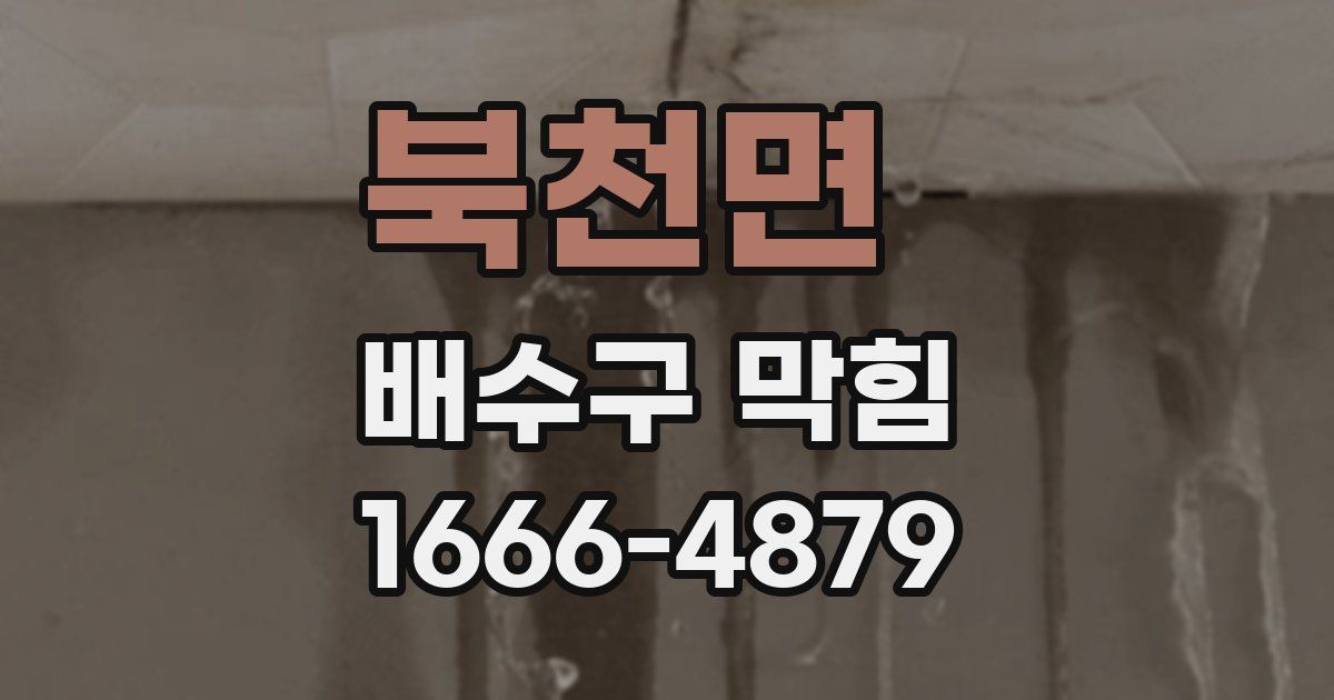 북천면 배수구 막힘