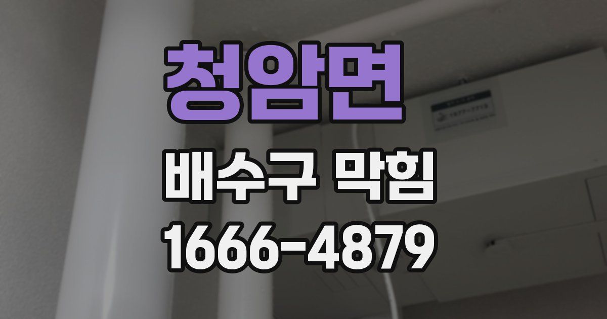 청암면 배수구 막힘