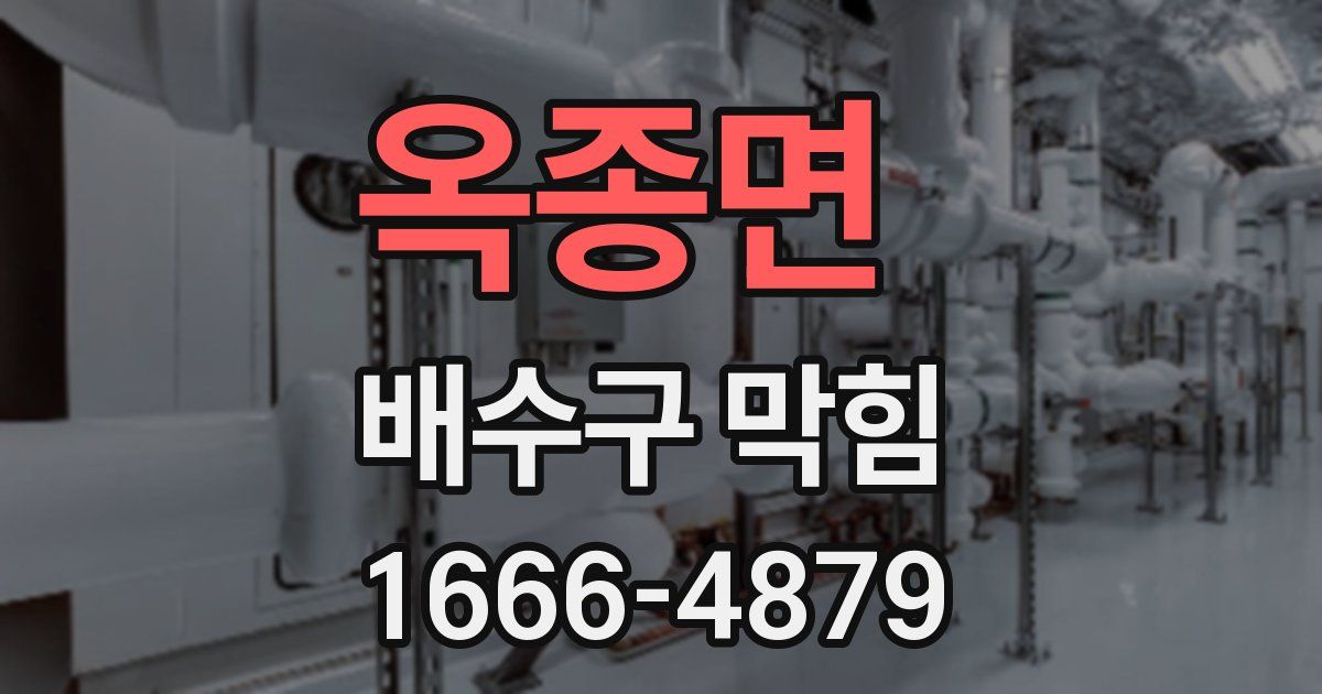 옥종면 배수구 막힘