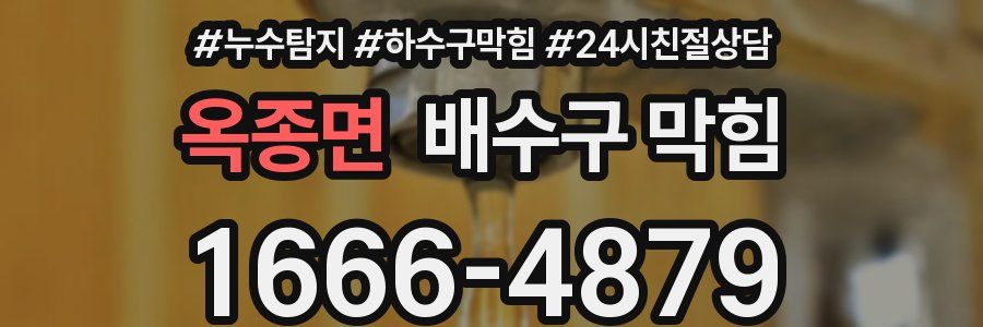 옥종면 배수구 막힘