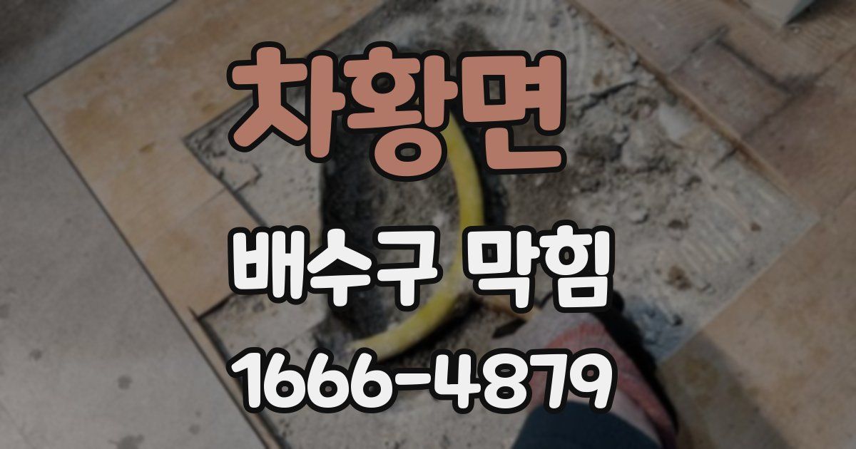 차황면 배수구 막힘