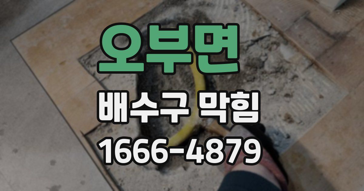 오부면 배수구 막힘