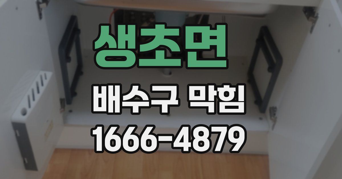 생초면 배수구 막힘