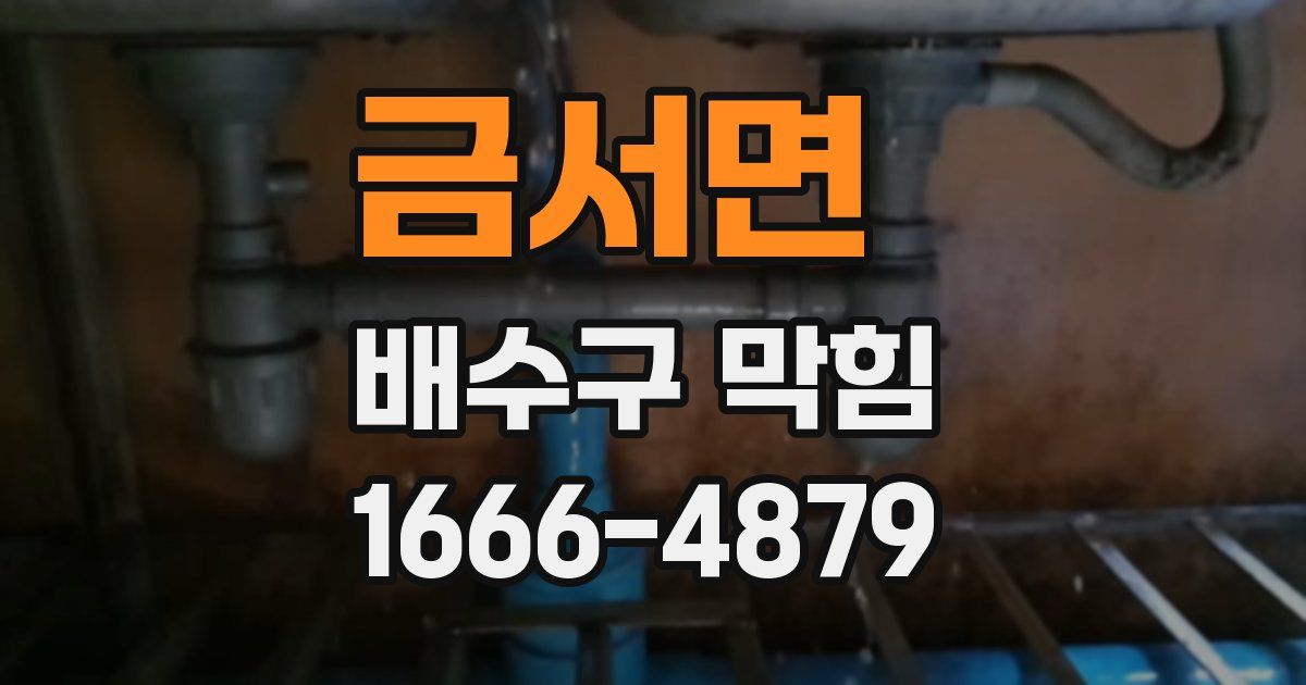 금서면 배수구 막힘