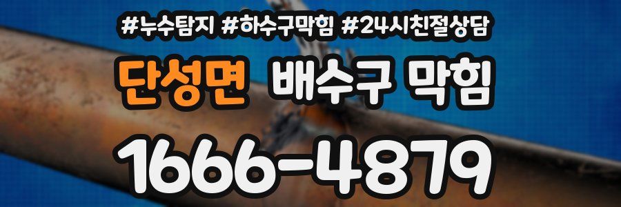 단성면 배수구 막힘