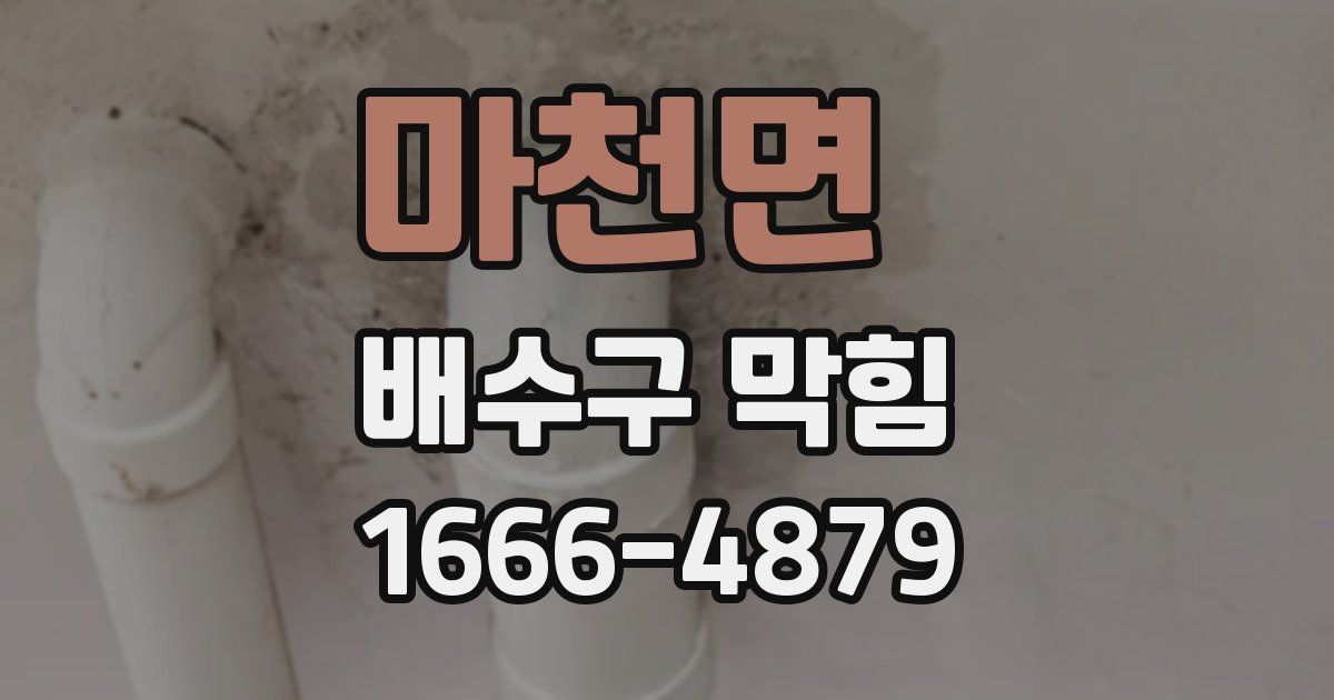 마천면 배수구 막힘