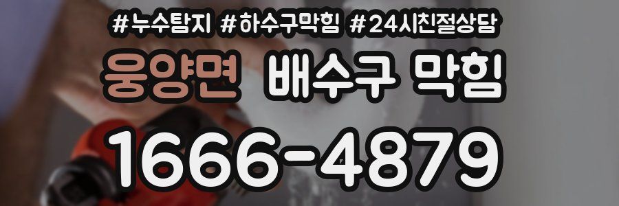 웅양면 배수구 막힘