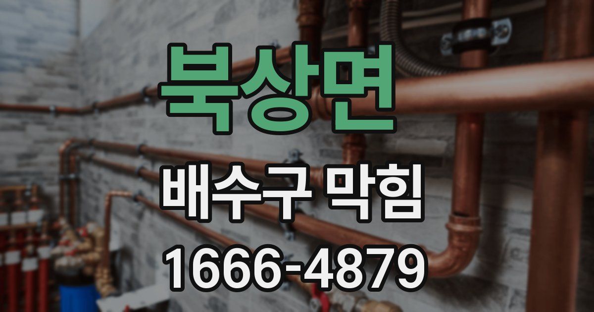 북상면 배수구 막힘