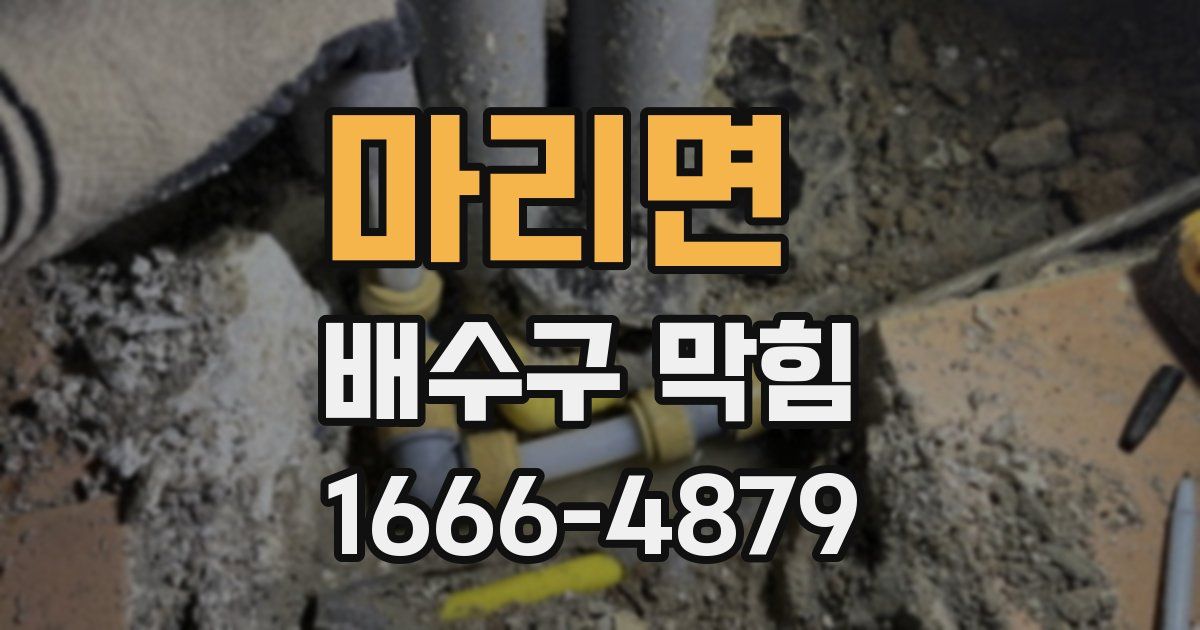 마리면 배수구 막힘
