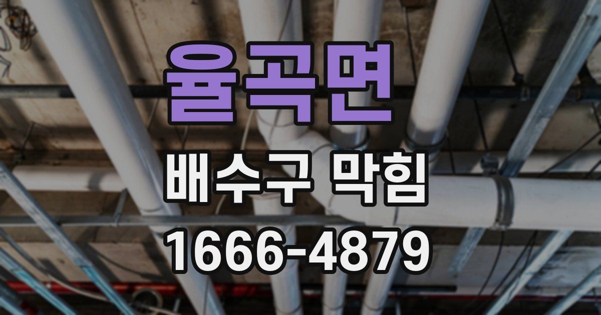 율곡면 배수구 막힘