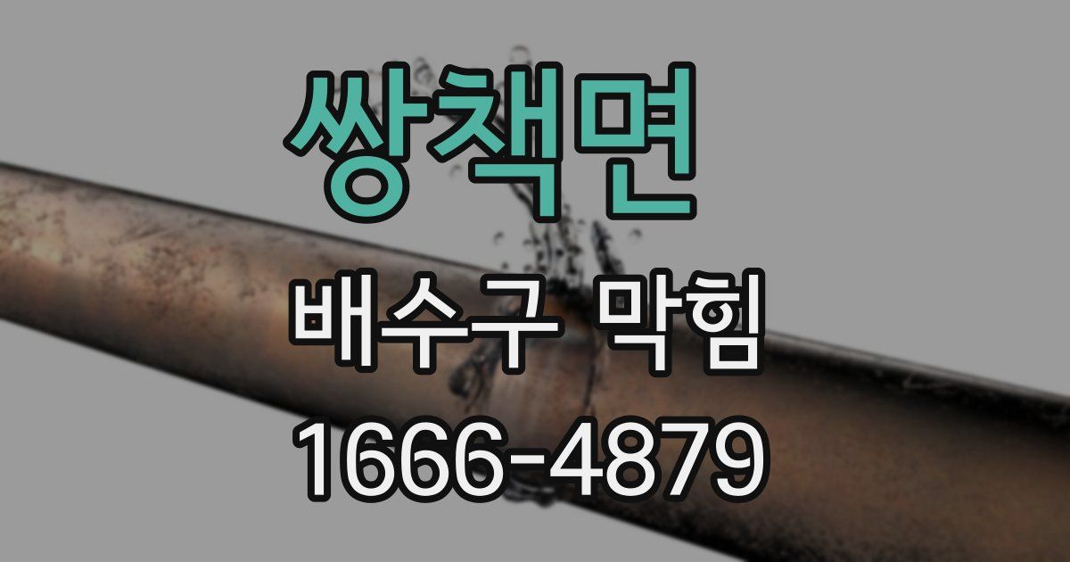 쌍책면 배수구 막힘