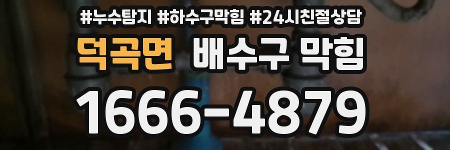 덕곡면 배수구 막힘