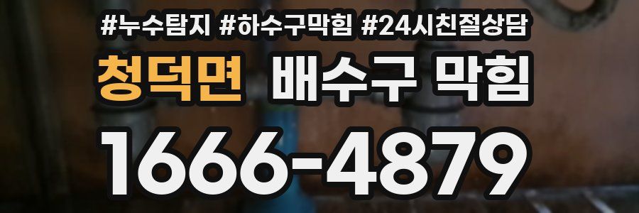 청덕면 배수구 막힘