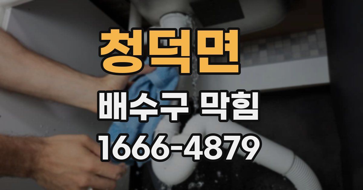 청덕면 배수구 막힘
