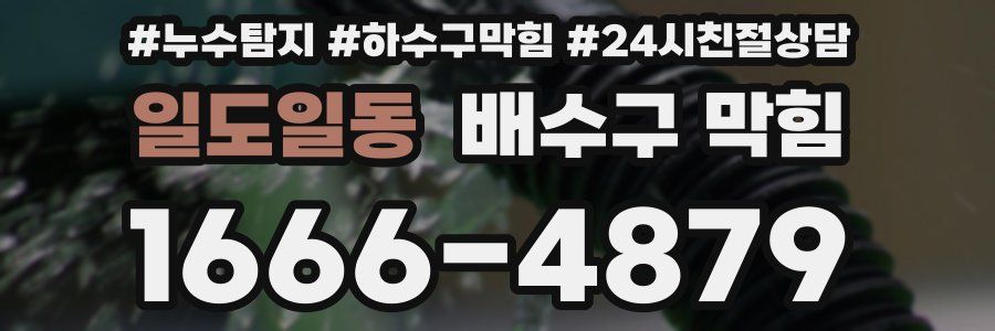 일도일동 배수구 막힘