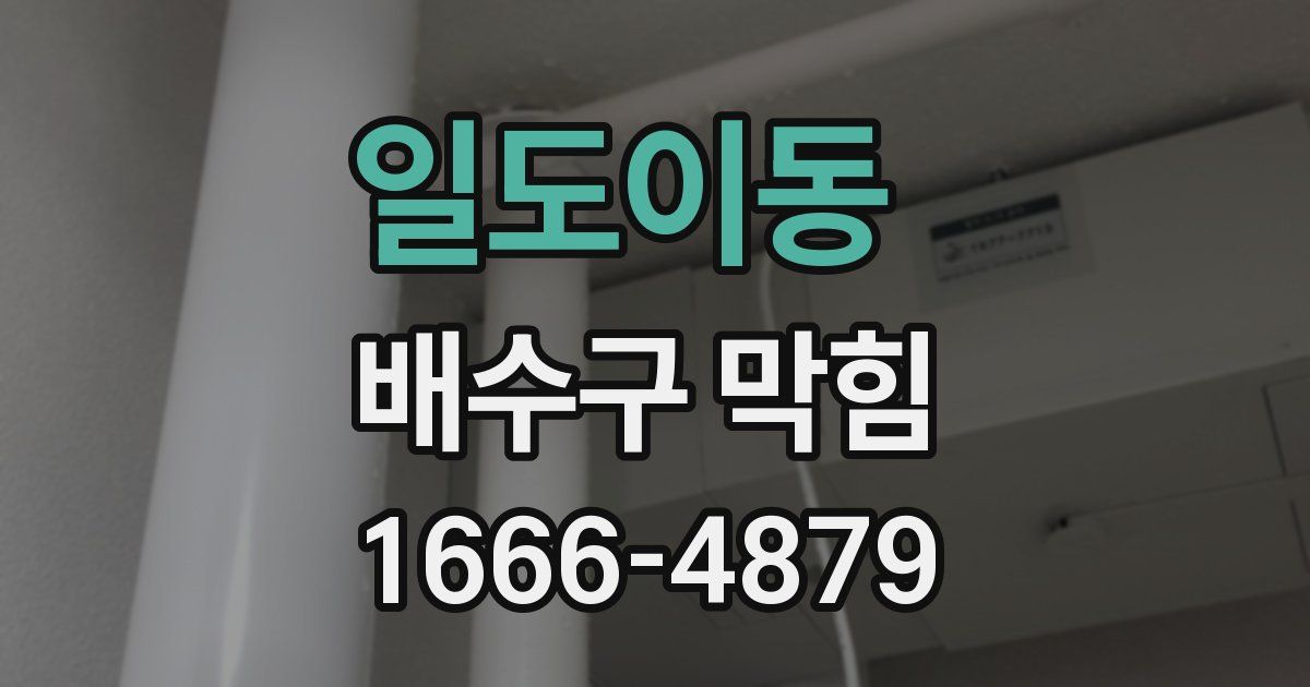 일도이동 배수구 막힘