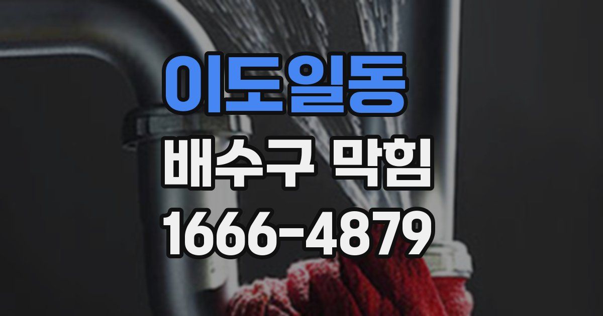 이도일동 배수구 막힘