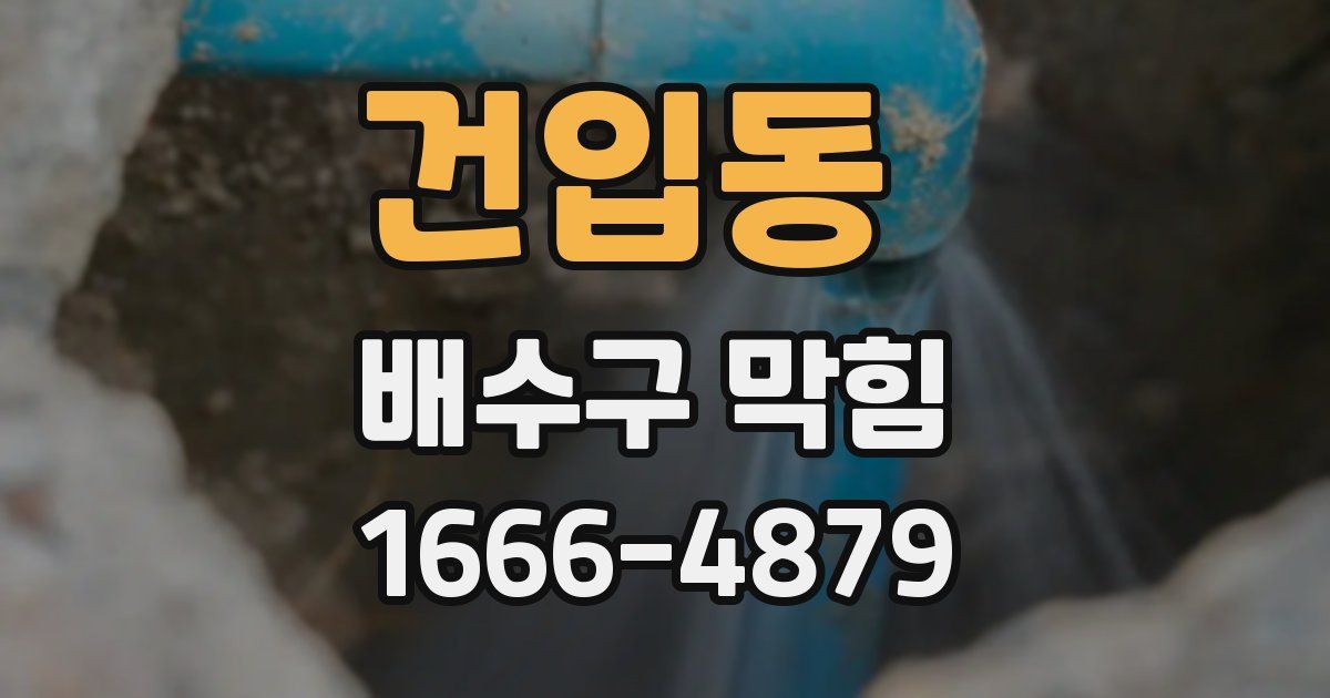 건입동 배수구 막힘