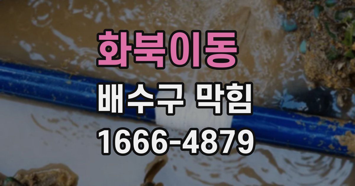 화북이동 배수구 막힘