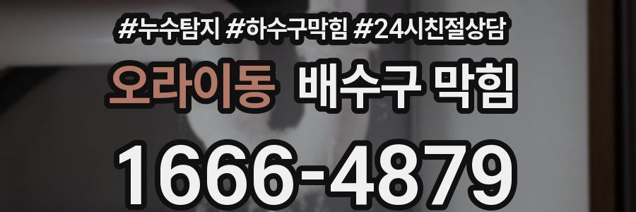 오라이동 배수구 막힘