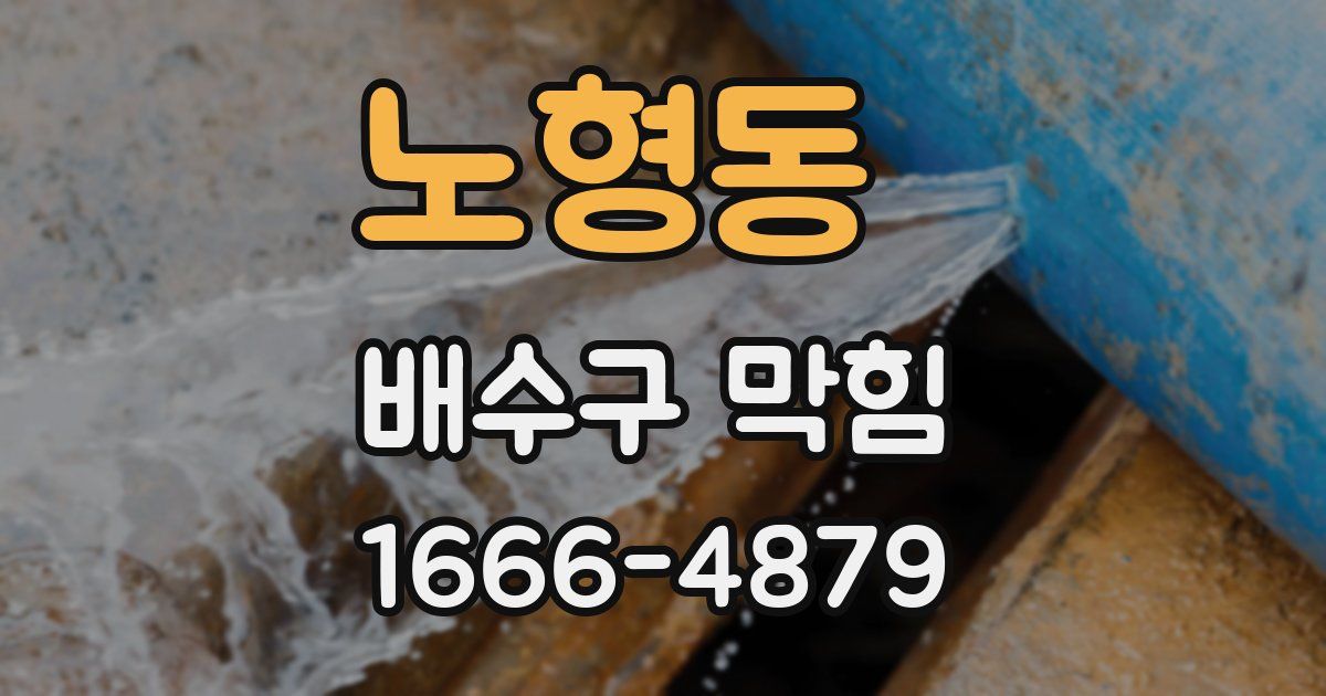 노형동 배수구 막힘
