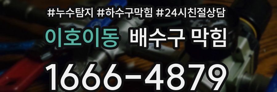 이호이동 배수구 막힘