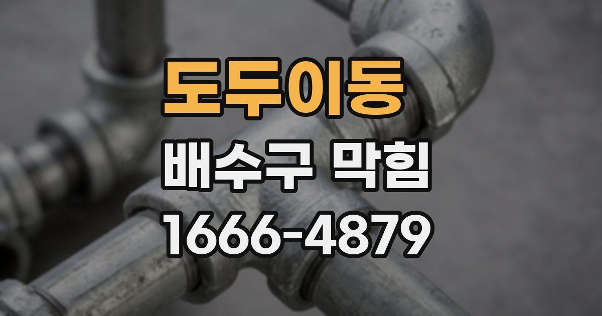도두이동 배수구 막힘