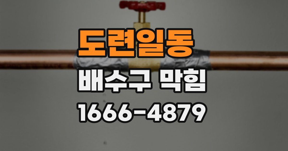 도련일동 배수구 막힘