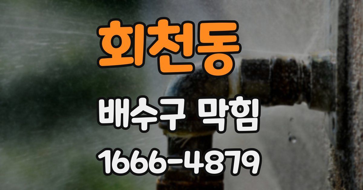 회천동 배수구 막힘