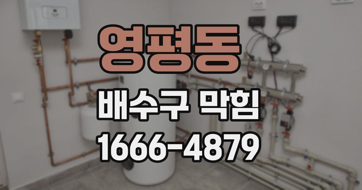영평동 배수구 막힘