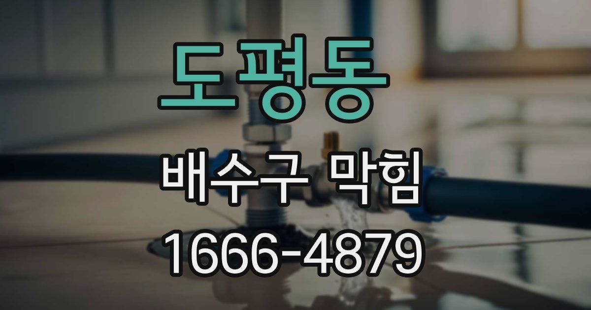 도평동 배수구 막힘
