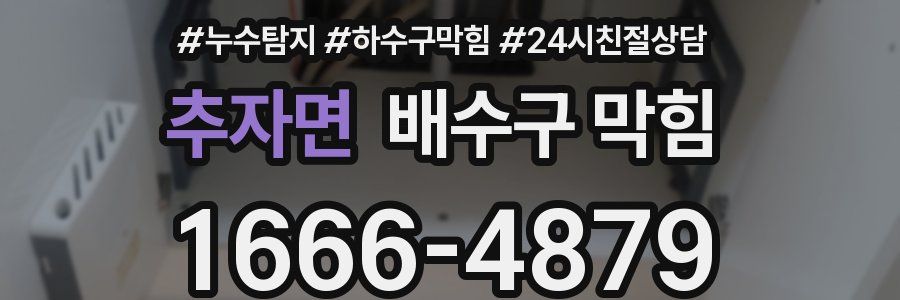 추자면 배수구 막힘