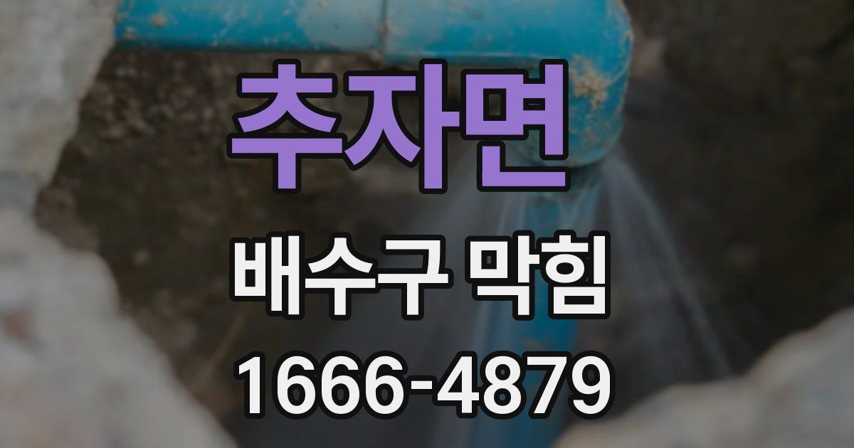 추자면 배수구 막힘