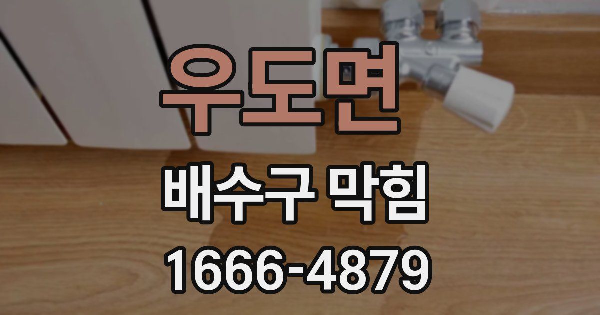 우도면 배수구 막힘