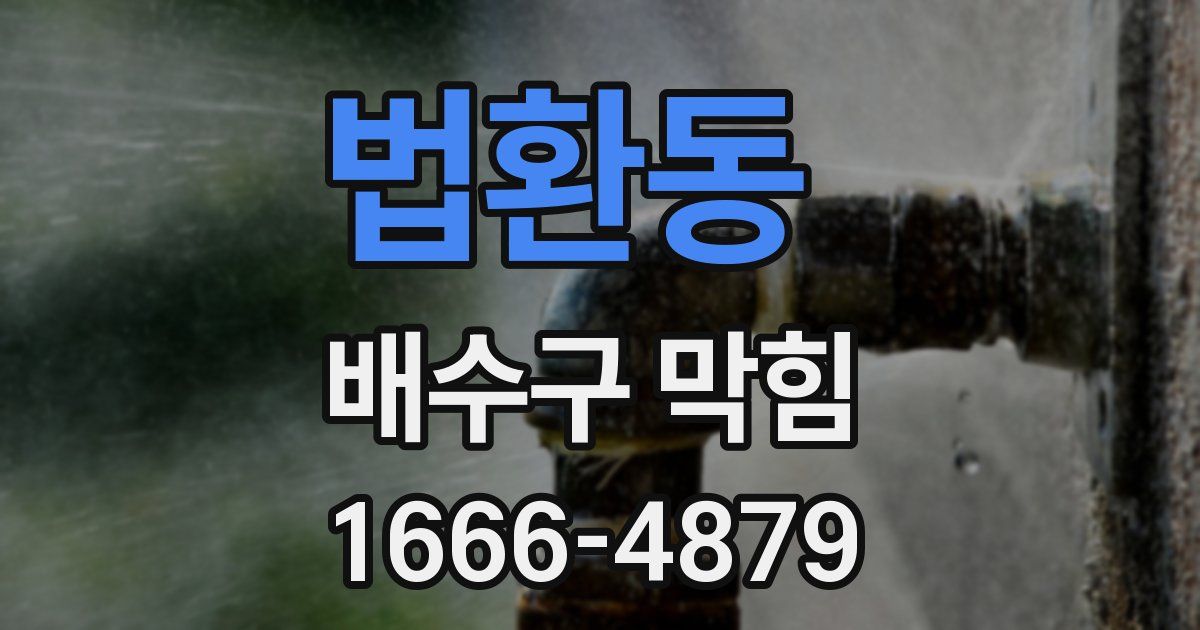 법환동 배수구 막힘