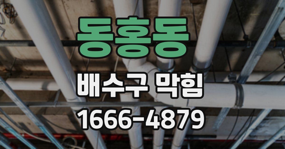 동홍동 배수구 막힘