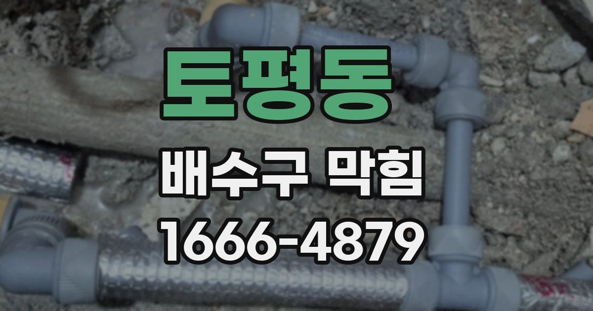 토평동 배수구 막힘