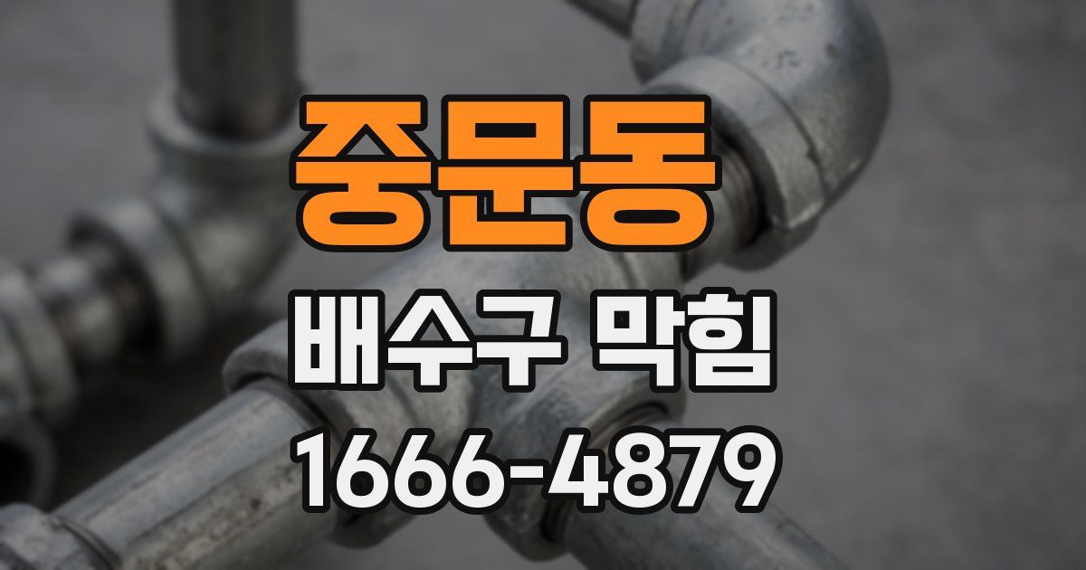 중문동 배수구 막힘