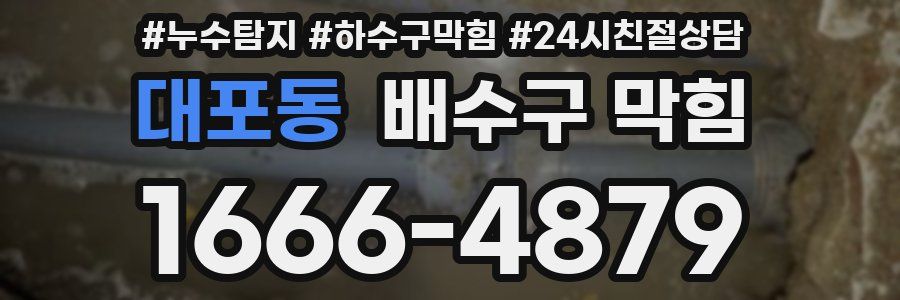 대포동 배수구 막힘