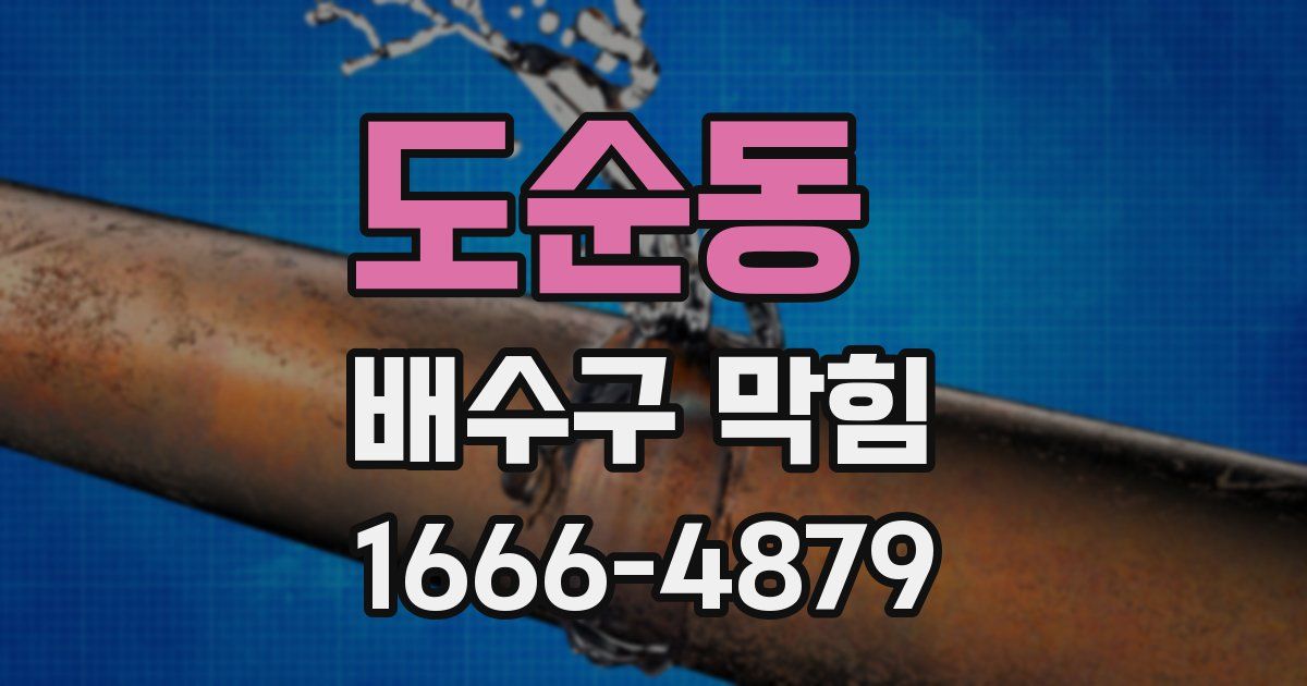 도순동 배수구 막힘