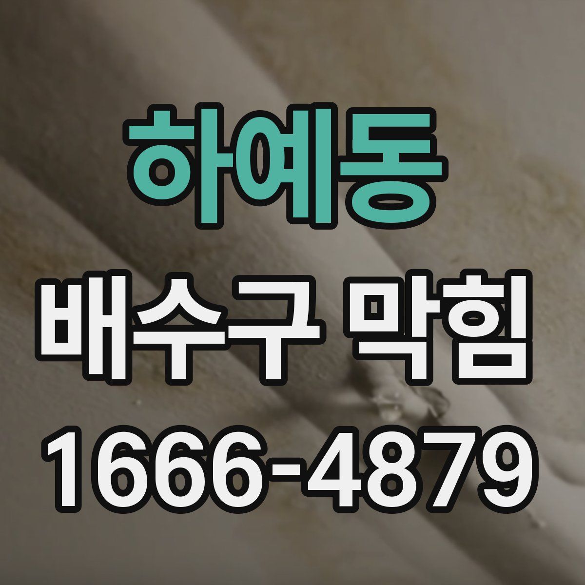 하예동 배수구 막힘
