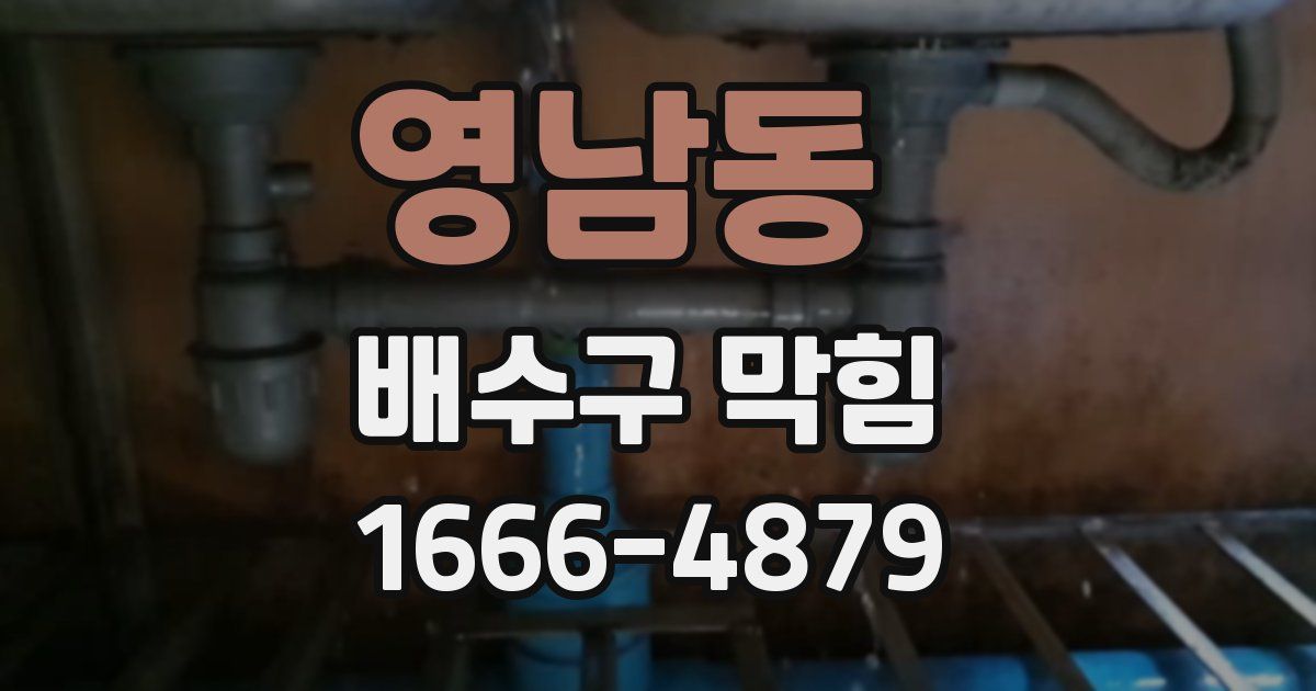 영남동 배수구 막힘