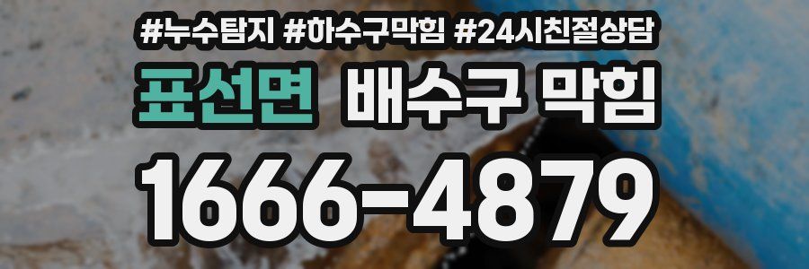 표선면 배수구 막힘