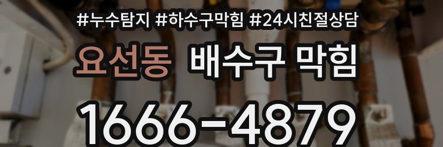 요선동 배수구 막힘