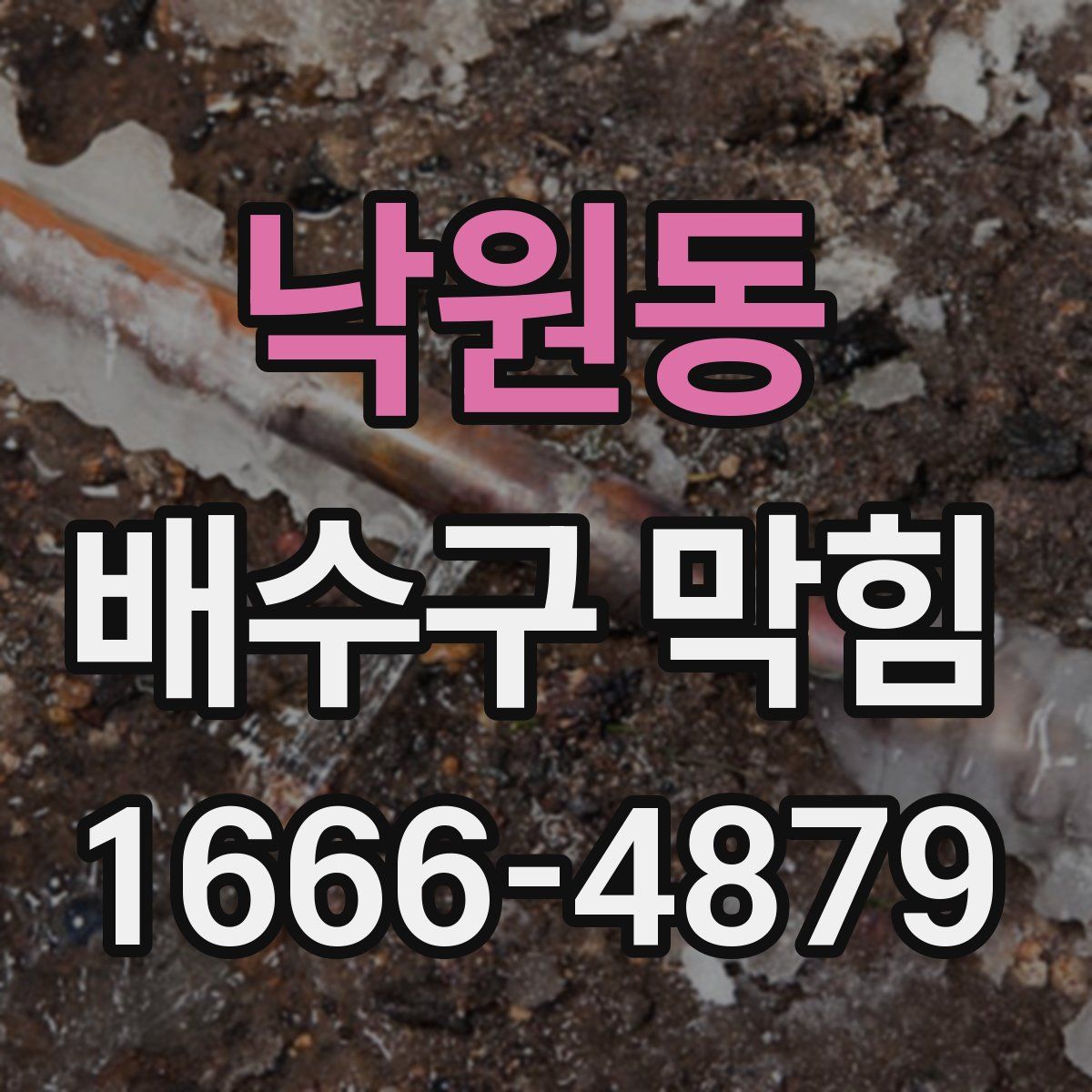 낙원동 배수구 막힘