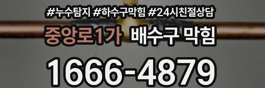 중앙로1가 배수구 막힘