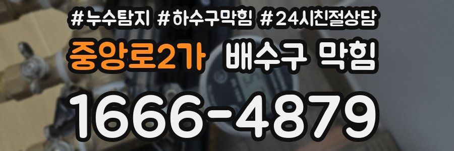 중앙로2가 배수구 막힘